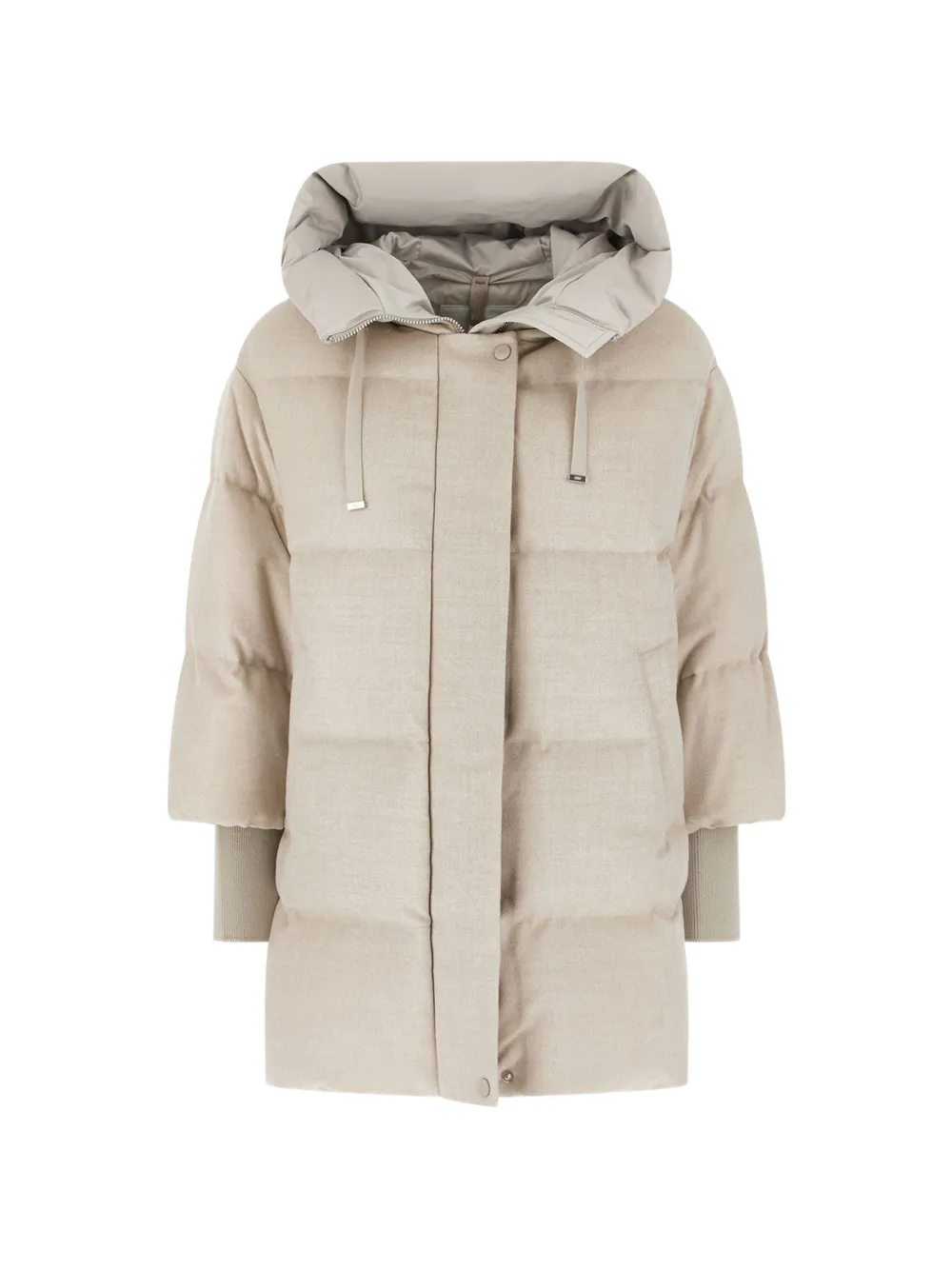 Duno Yume quilted hooded jacket - Neutrals