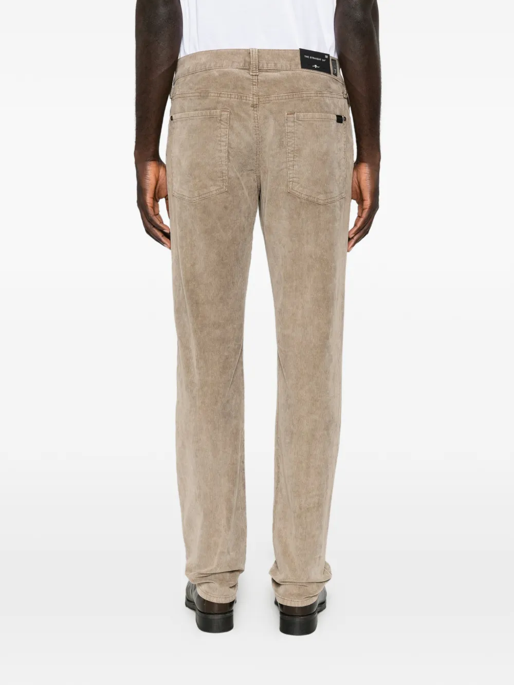 7 For All Mankind Ribfluwelen broek Beige
