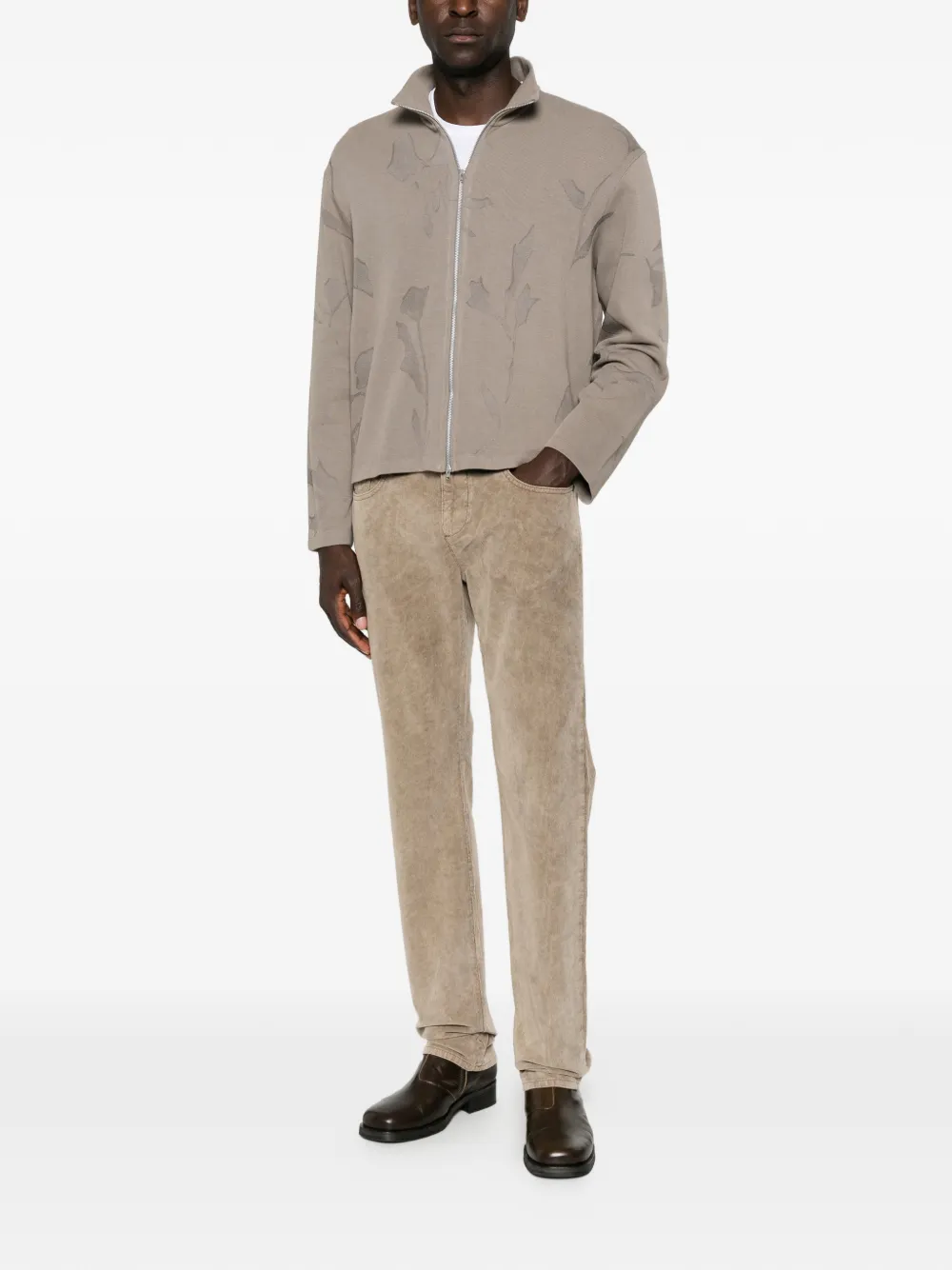 7 For All Mankind Ribfluwelen broek Beige