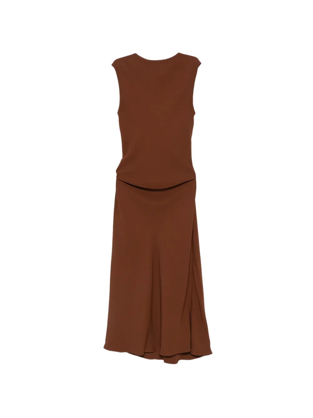 Semicouture Jurk met gedraaid detail Bruin