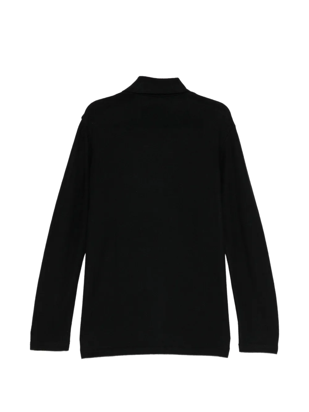 Yohji Yamamoto wool layered-collar sweater Zwart
