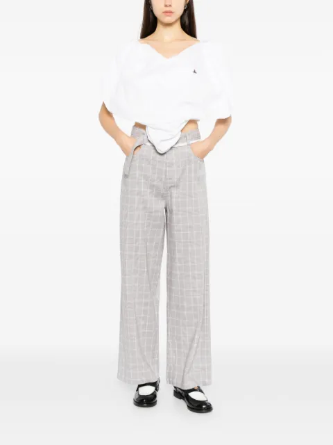 MOTOGUO plaid trousers
