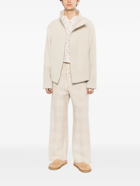 YOUNG N SANG check-pattern drawstring trousers