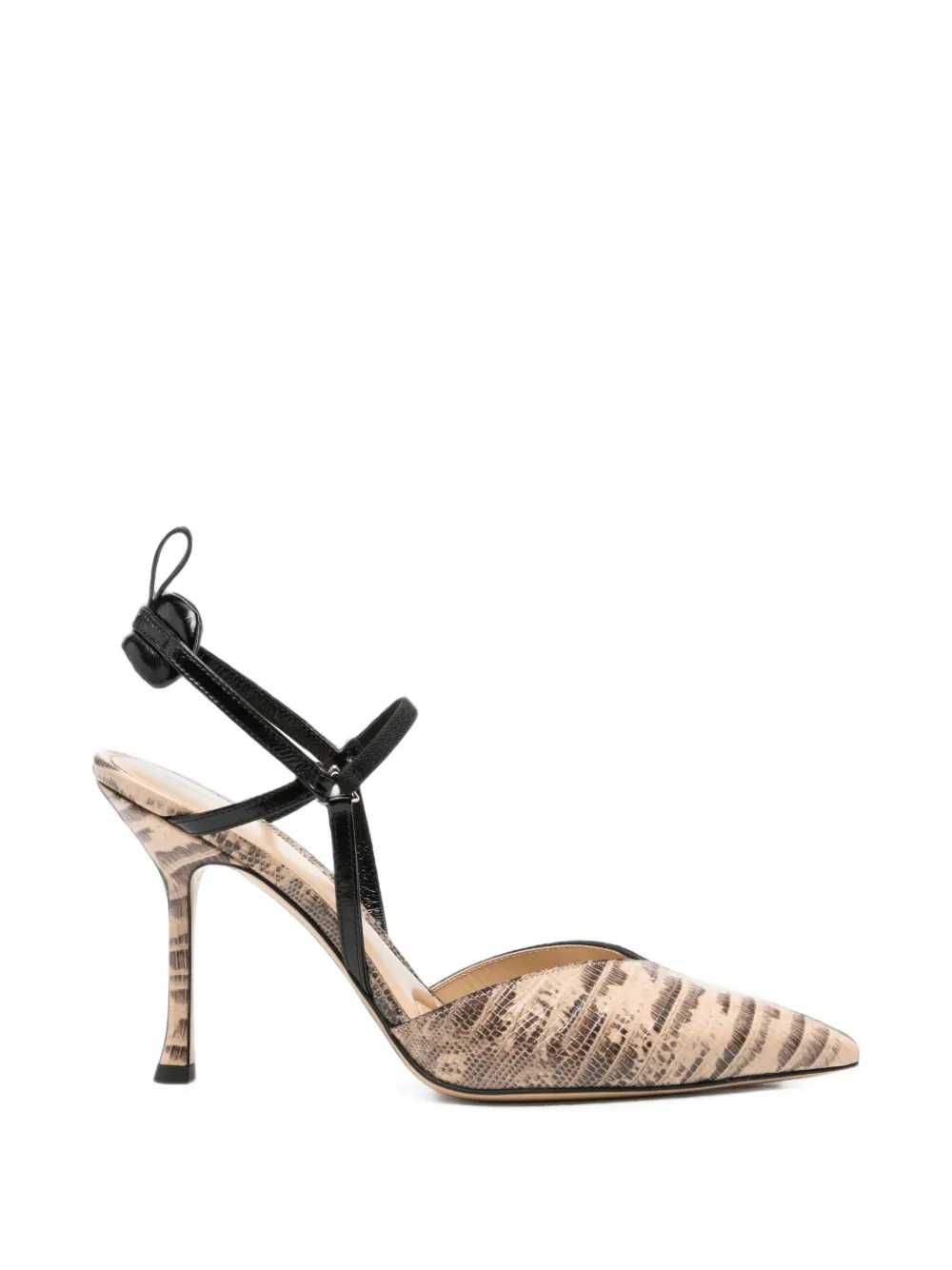 FENDI Very Colibrì snake-effect slingback pumps