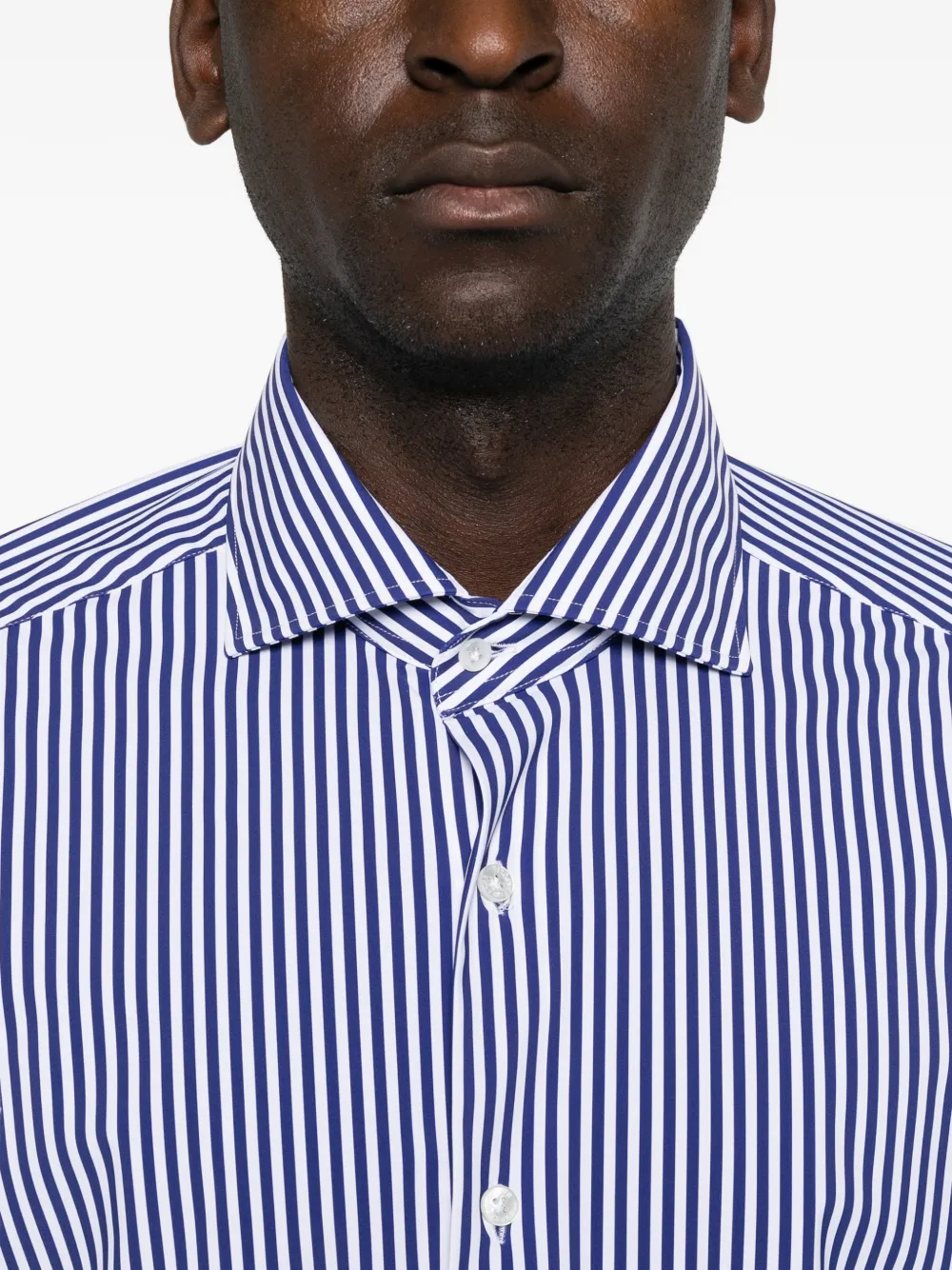 Barba Gestreept overhemd Blauw