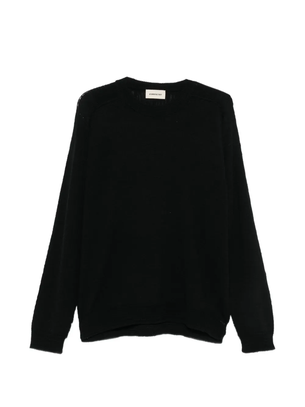 Atomo Factory Crew-neck Long-sleeve Sweater In Black