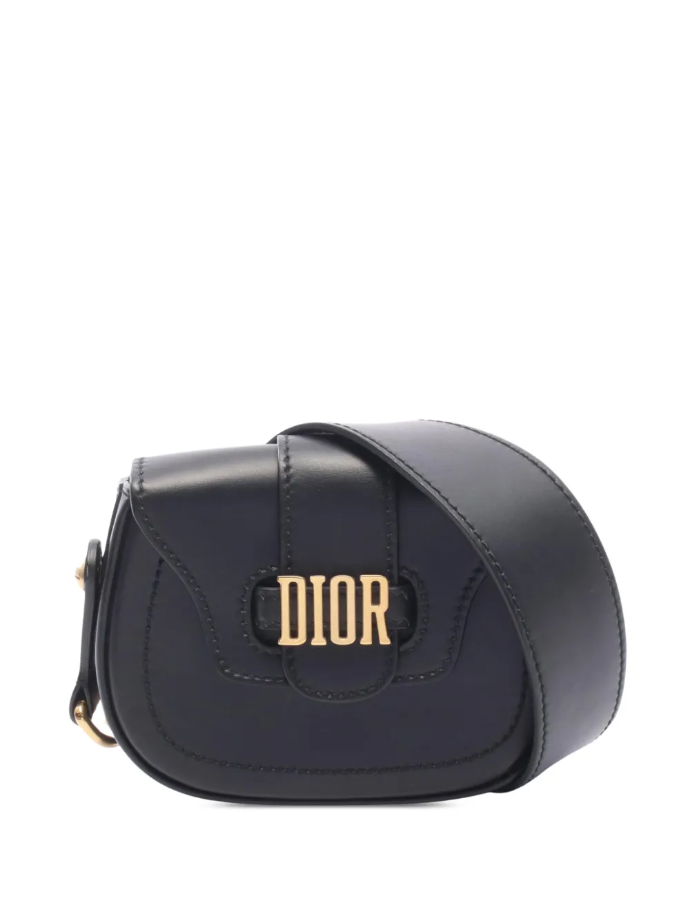 Christian Dior Pre-Owned 2015-2026 Mini Leather D Fence Saddle Bag crossbody bag - Nero