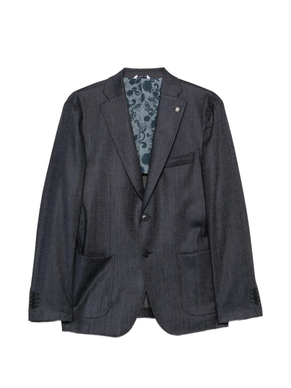 Manuel Ritz single-breasted notch-lapel blazer - Blu