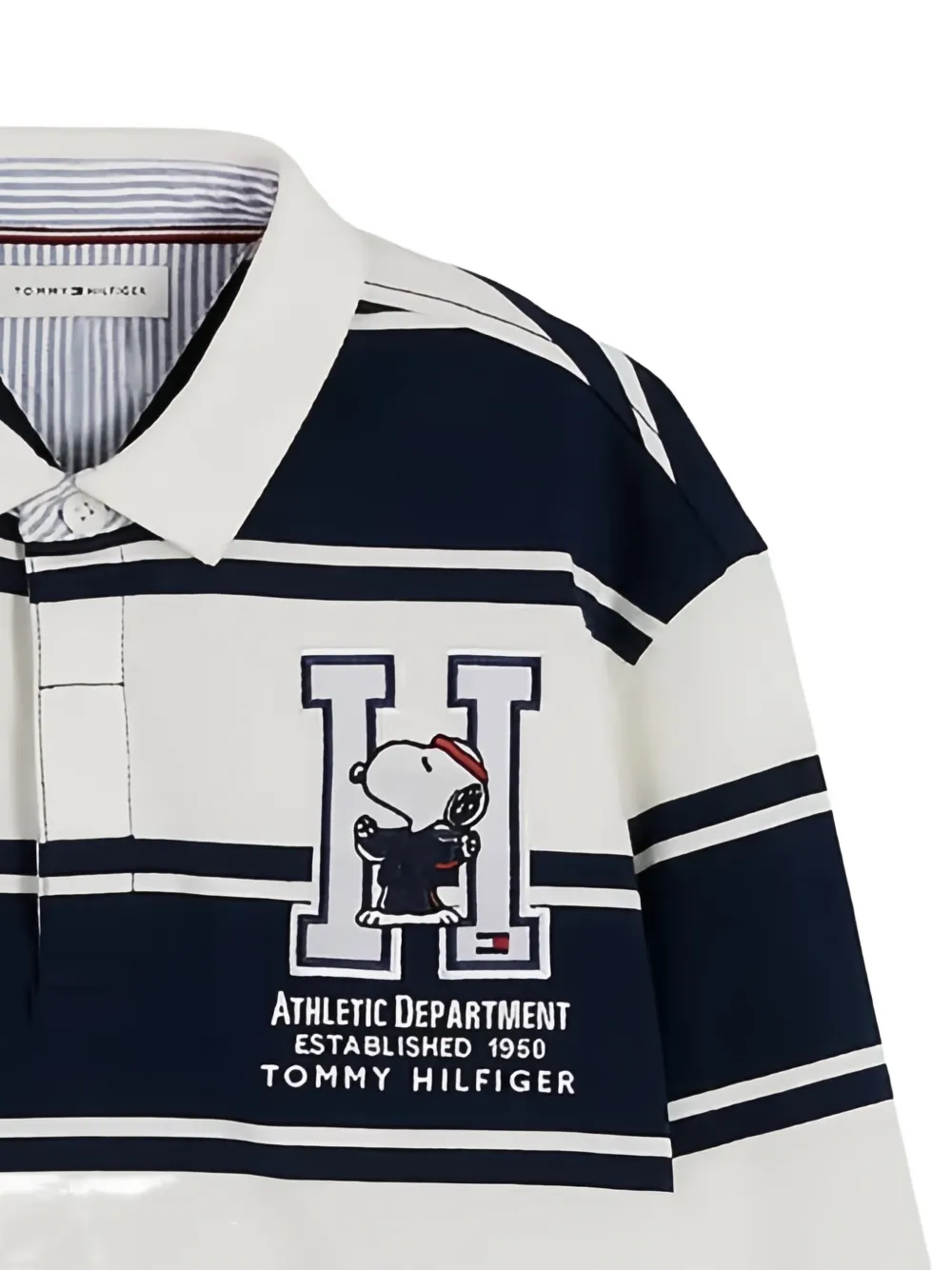 Tommy Hilfiger Junior x Peanuts gestreept poloshirt met lange mouwen Wit