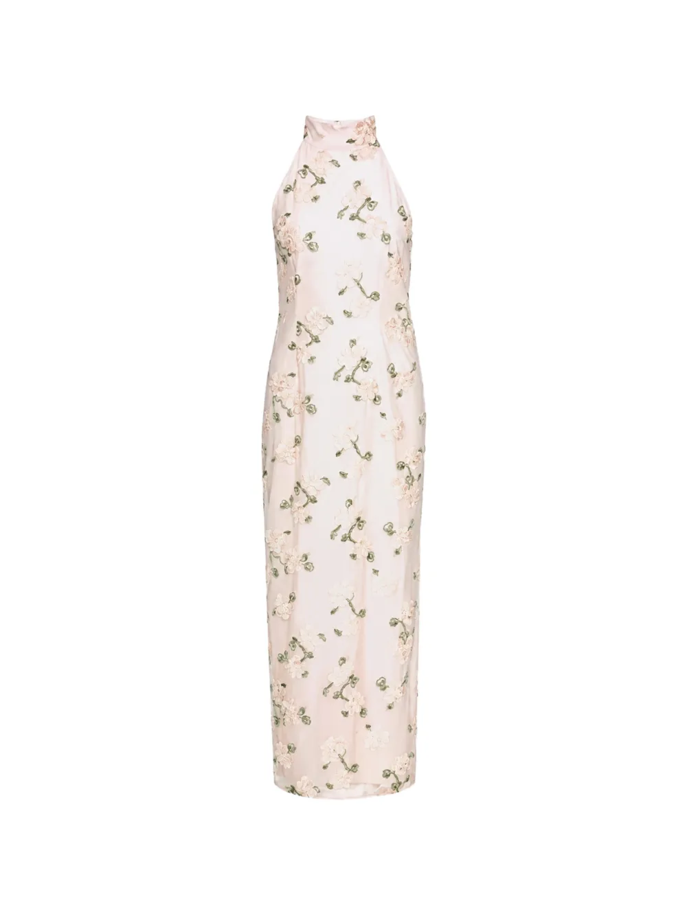 ROTATE BIRGER CHRISTENSEN flower beads maxi dress light pink