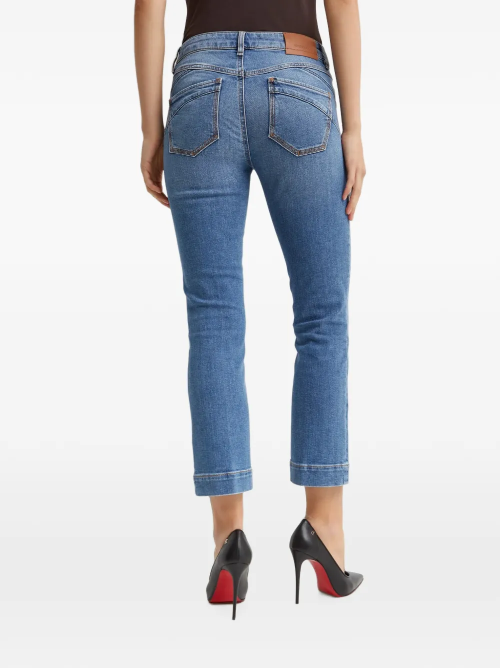 Sportmax Low waist cropped jeans Blauw