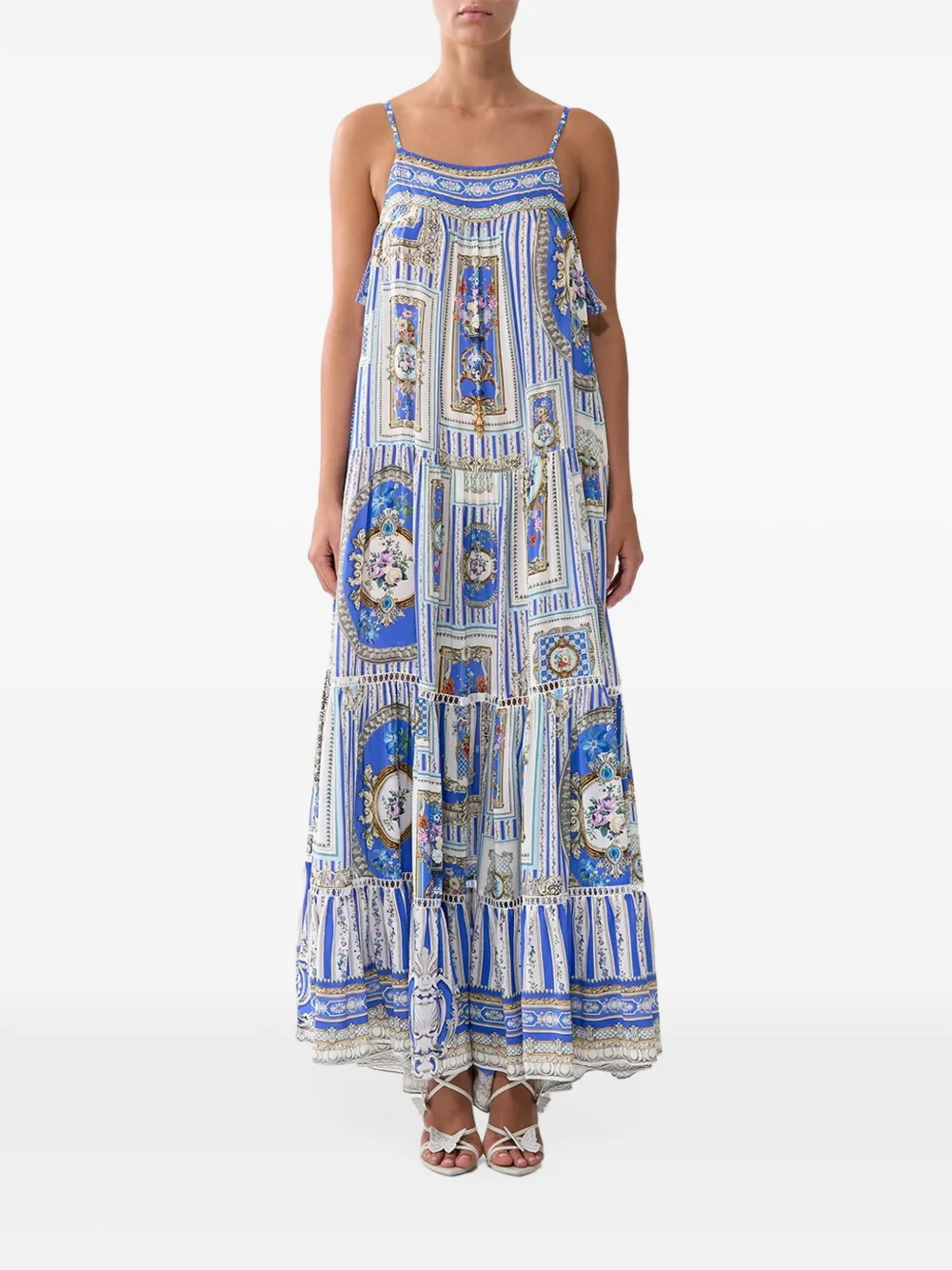 Camilla Tiered maxi dress - Blue