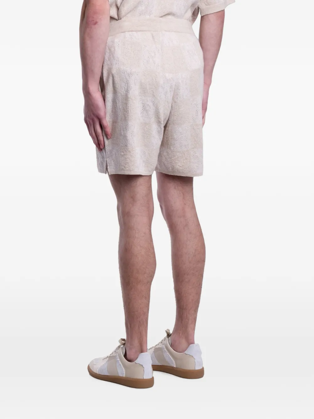 Represent crochet checkered shorts Wit