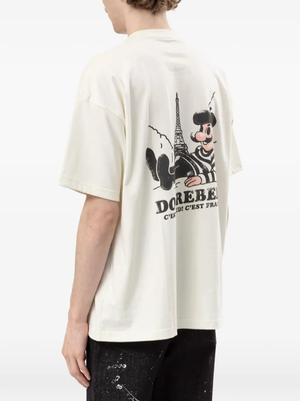 DOMREBEL T-shirt met grafische print Wit