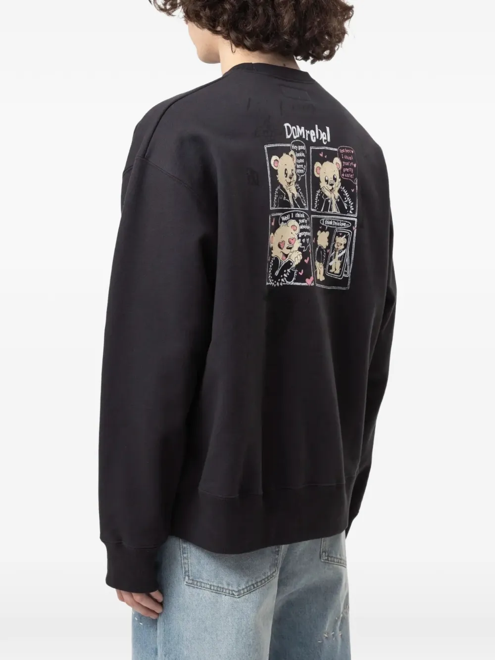 DOMREBEL Moi graphic-print sweatshirt Zwart