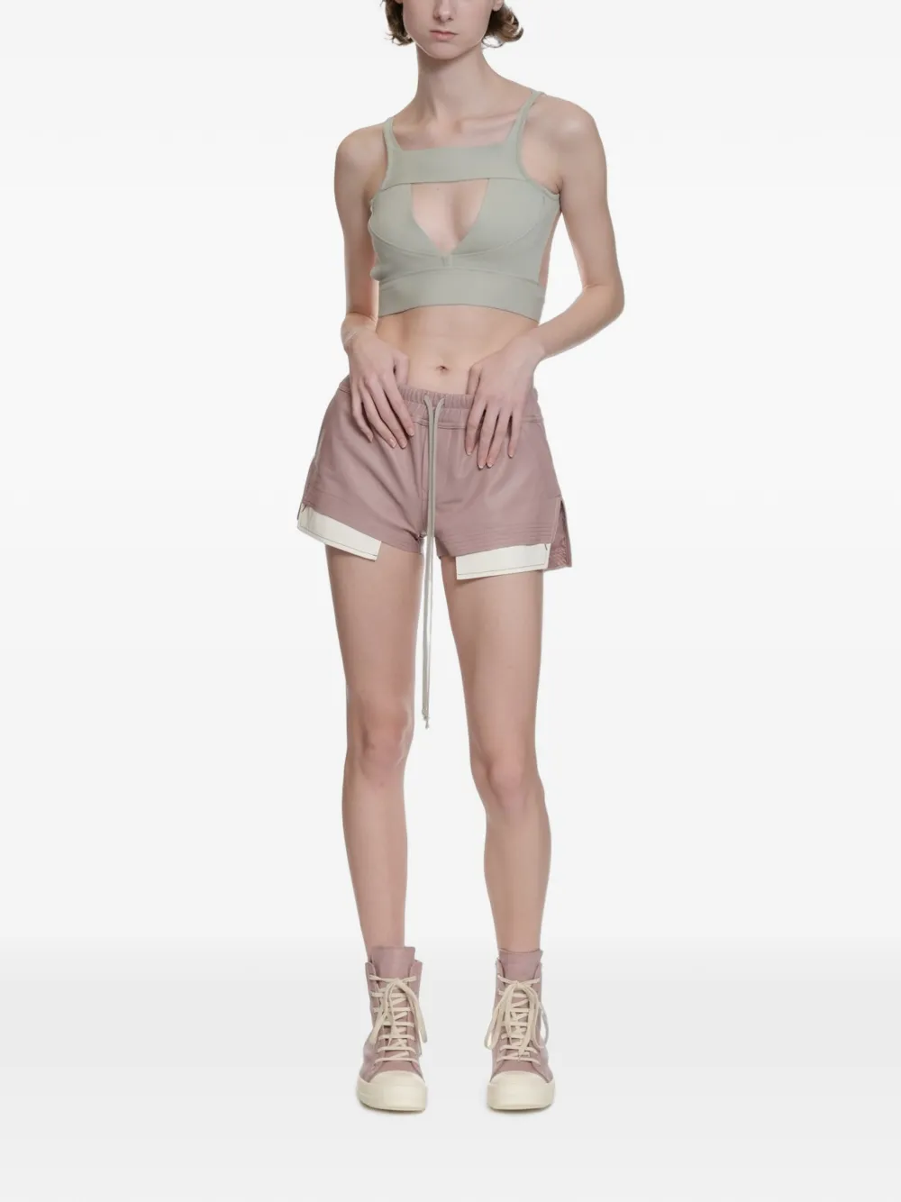 Rick Owens Sling cutout bra tank top Grijs