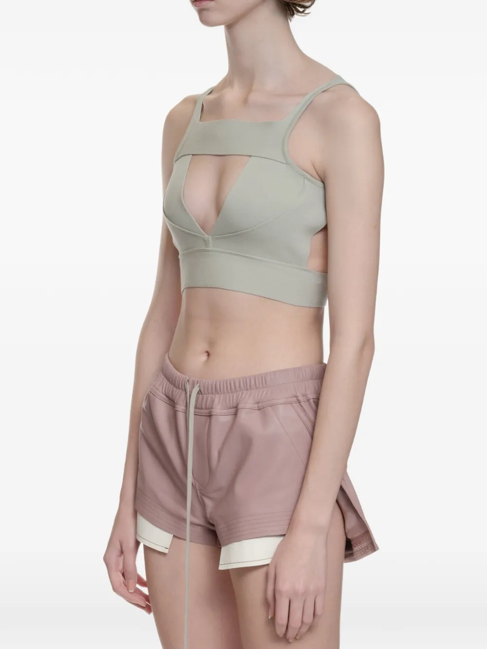 Rick Owens Sling cutout bra tank top Grijs
