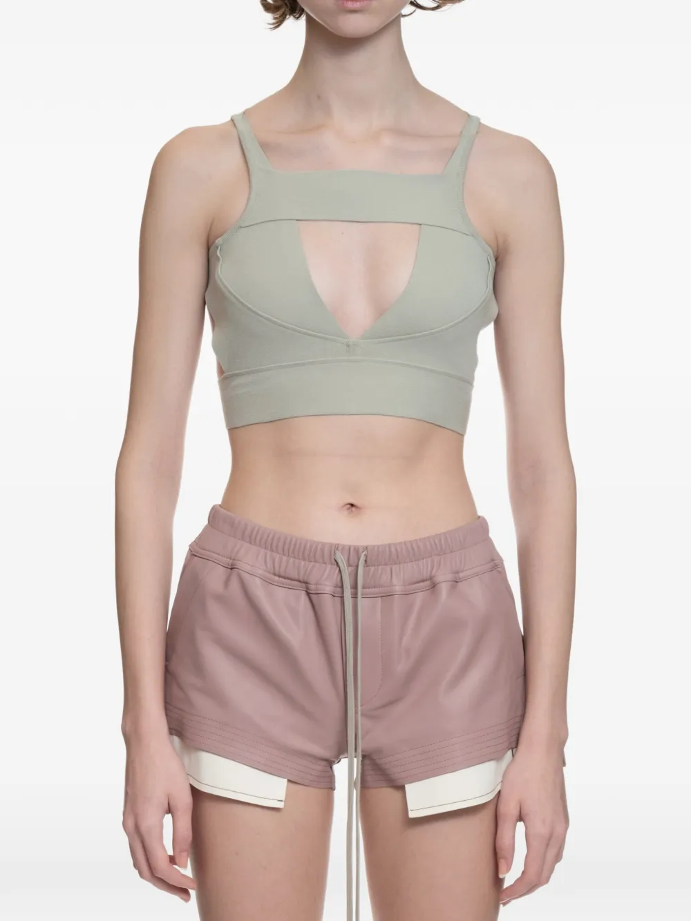 Rick Owens Sling cutout bra tank top - Grigio