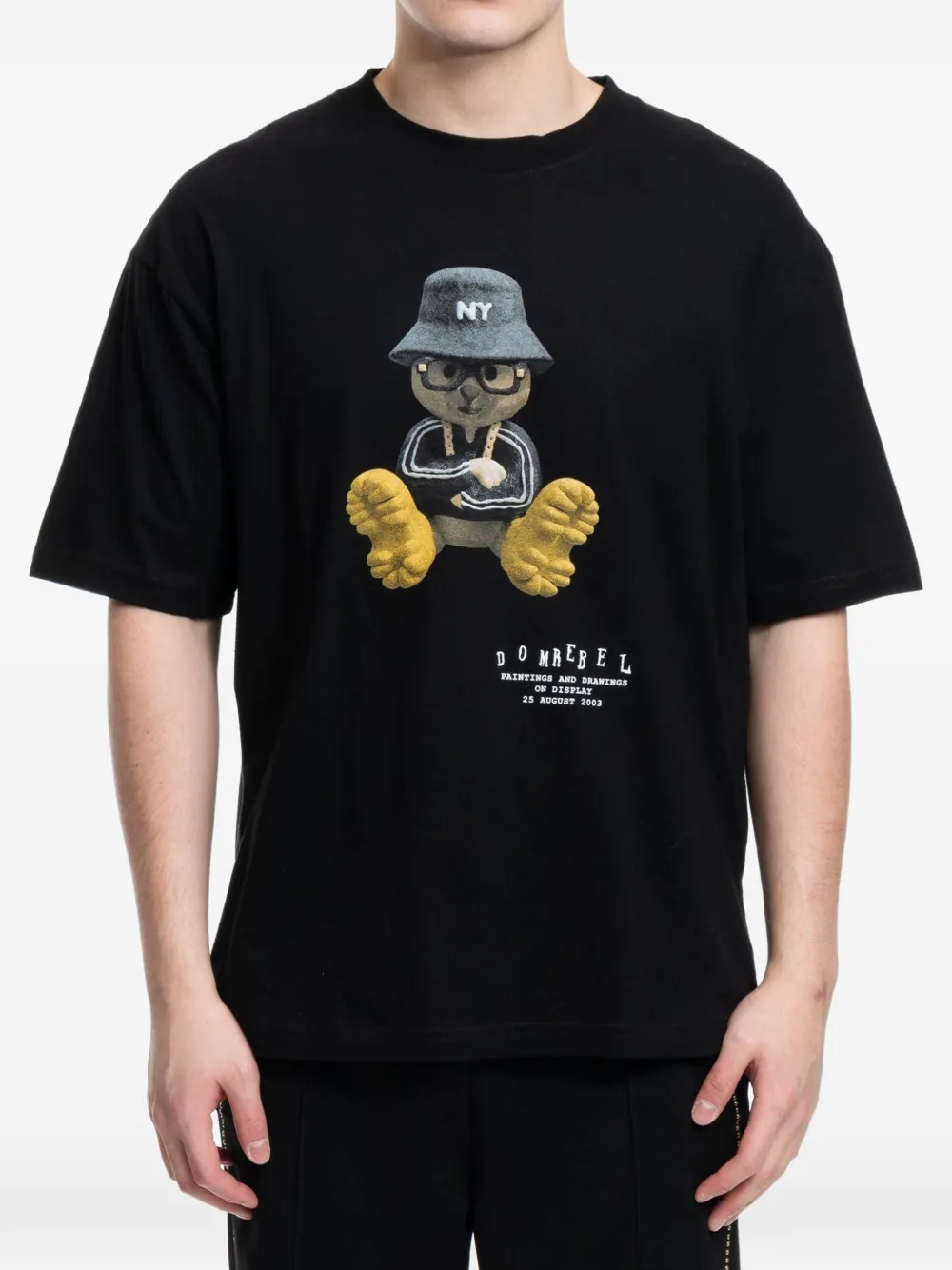 DOMREBEL New Yorker teddy bear-print T-shirt