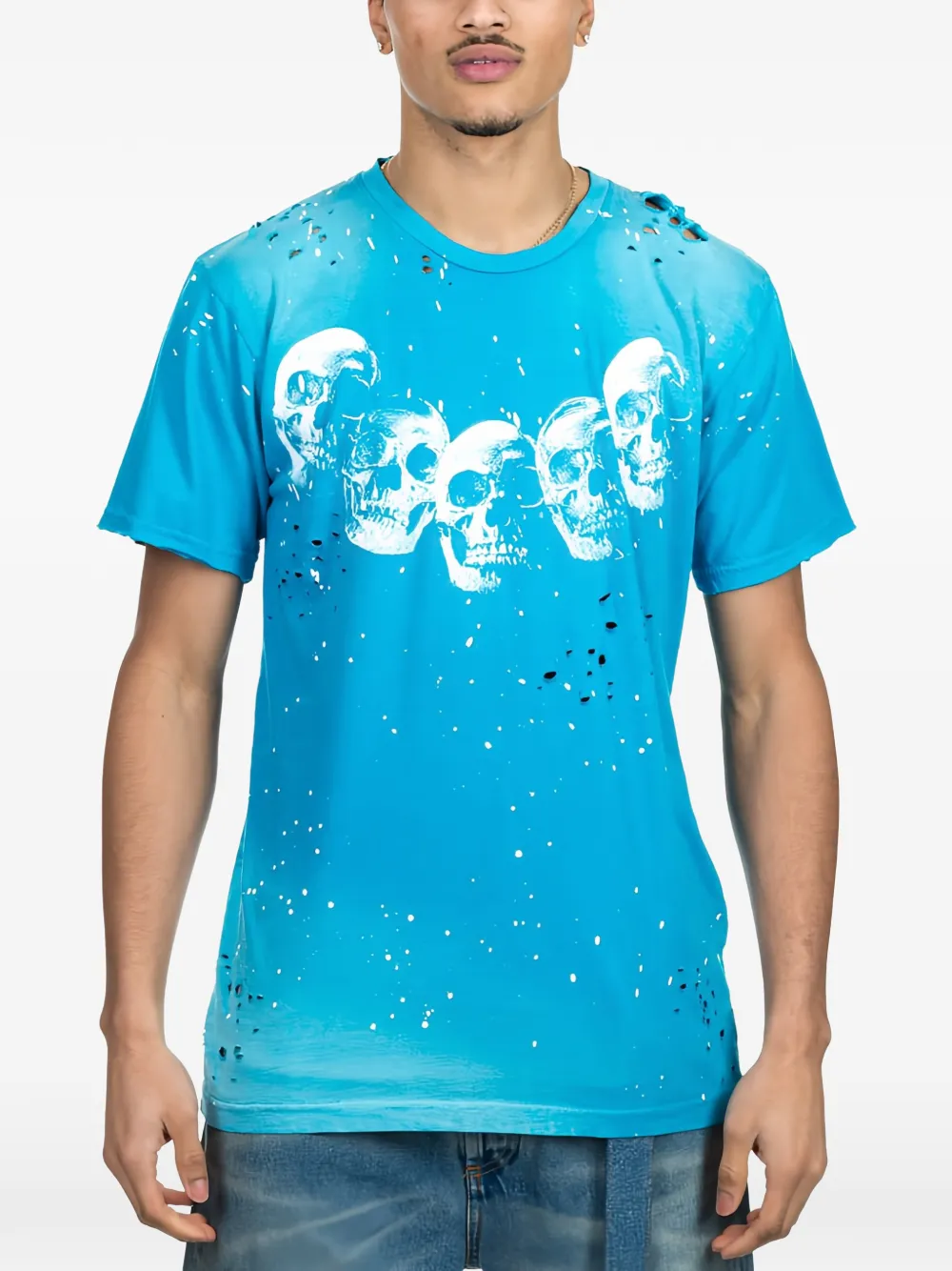 DOMREBEL Amigos paint-splatter T-shirt