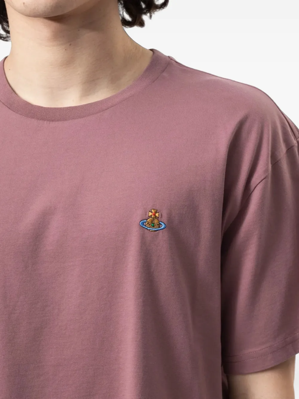 Vivienne Westwood T-shirt met geborduurd Orb-logo Roze