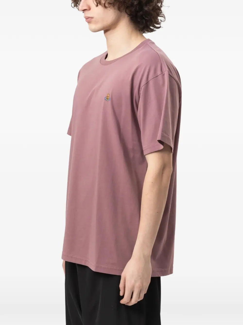 Vivienne Westwood T-shirt met geborduurd Orb-logo Roze