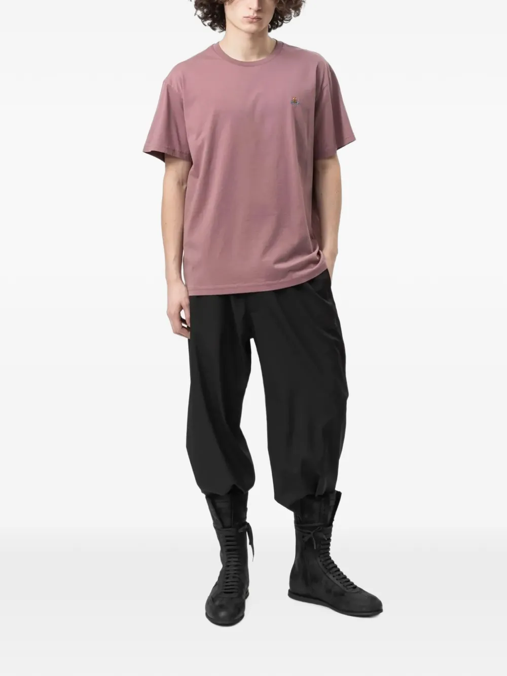 Vivienne Westwood T-shirt met geborduurd Orb-logo Roze
