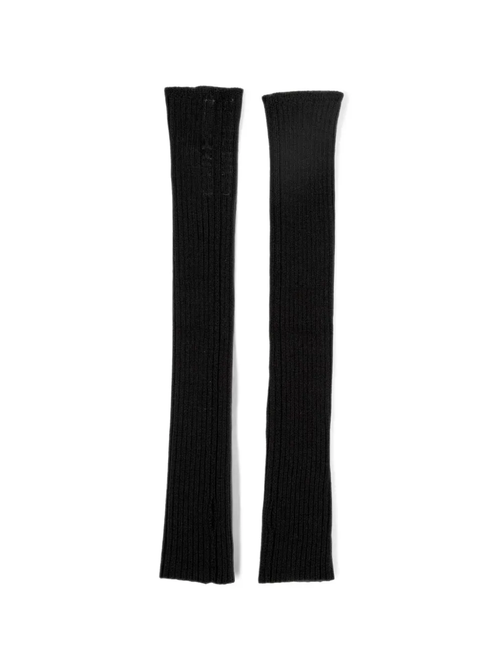 Rick Owens rib-knit arm warmers Zwart