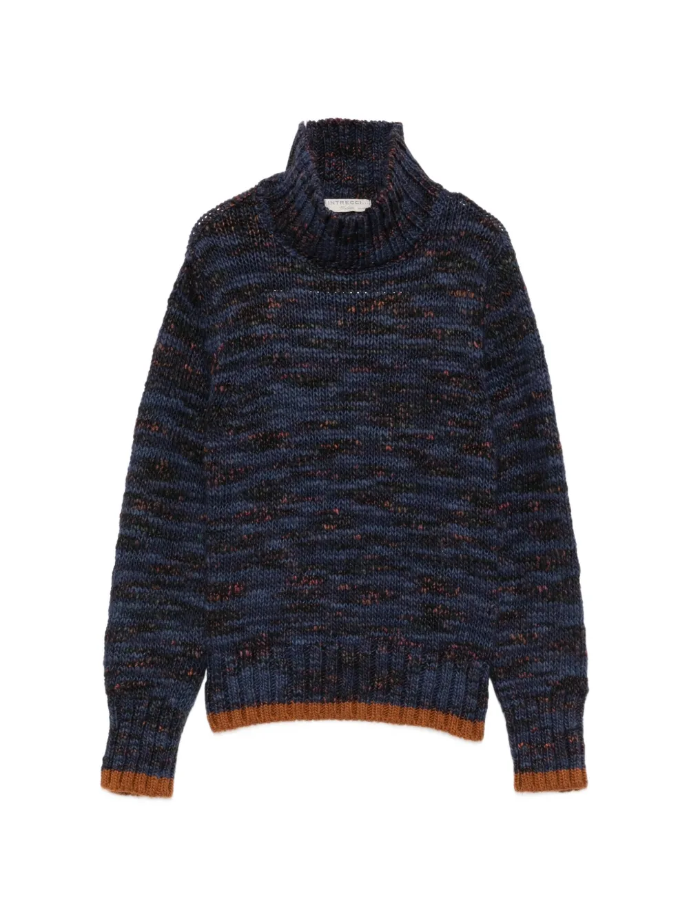 Intrecci space-dye roll-neck sweater