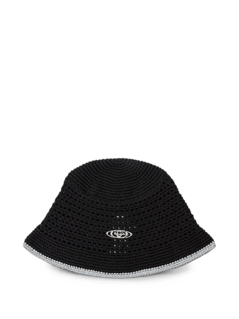 Casablanca crochet logo-plaque bucket hat