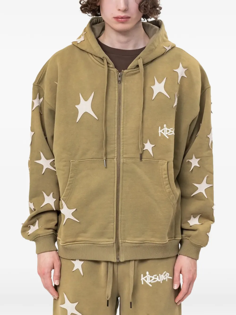 KidSuper patchwork star-appliqué hoodie