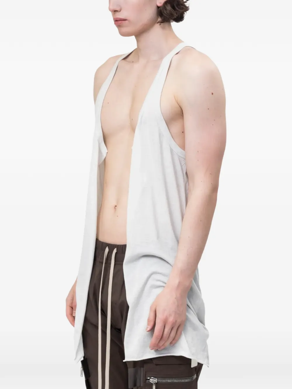 Rick Owens Open Pony tanktop Wit