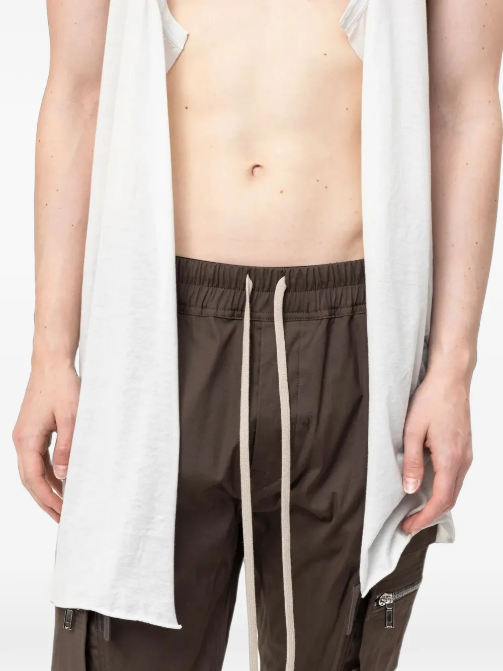 Rick Owens Open Pony tanktop Wit
