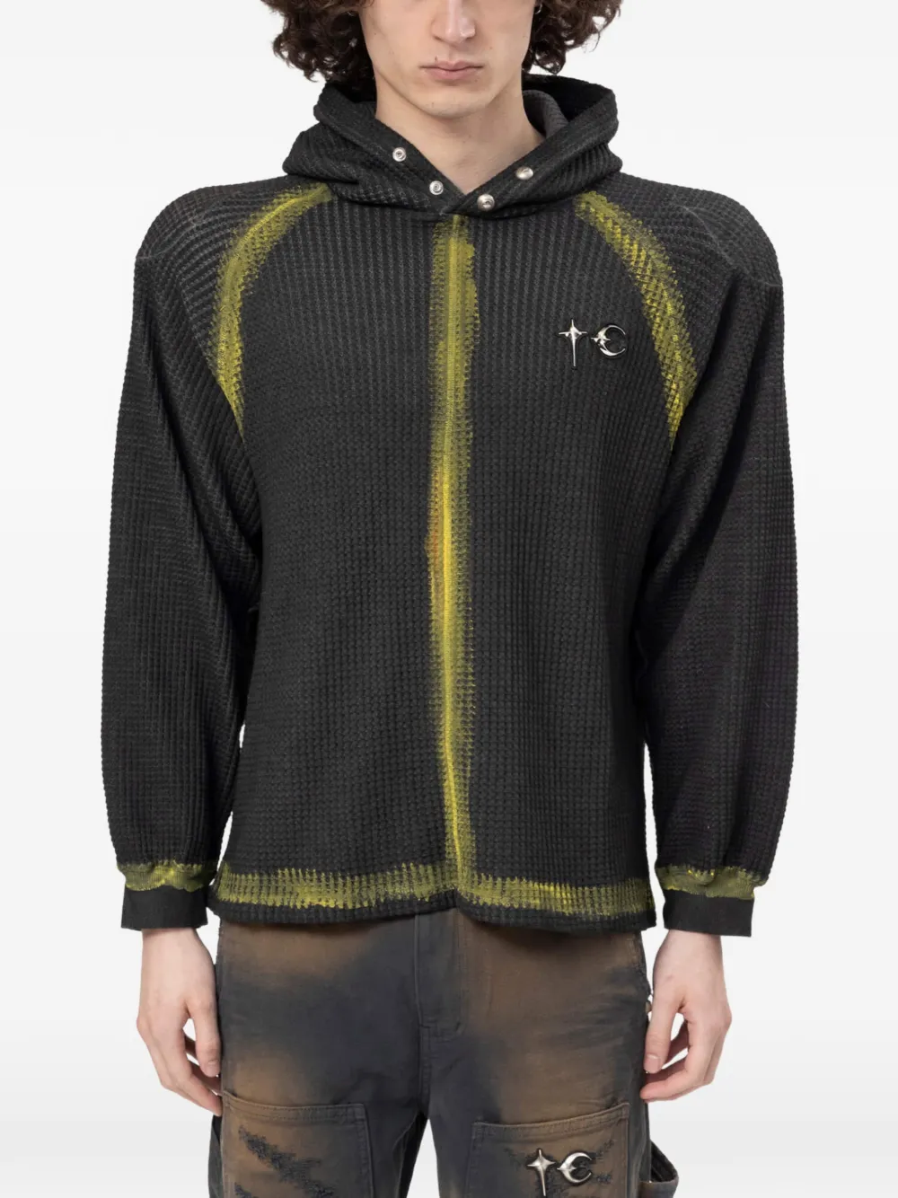 THUG CLUB Bulk waffle-knit hoodie