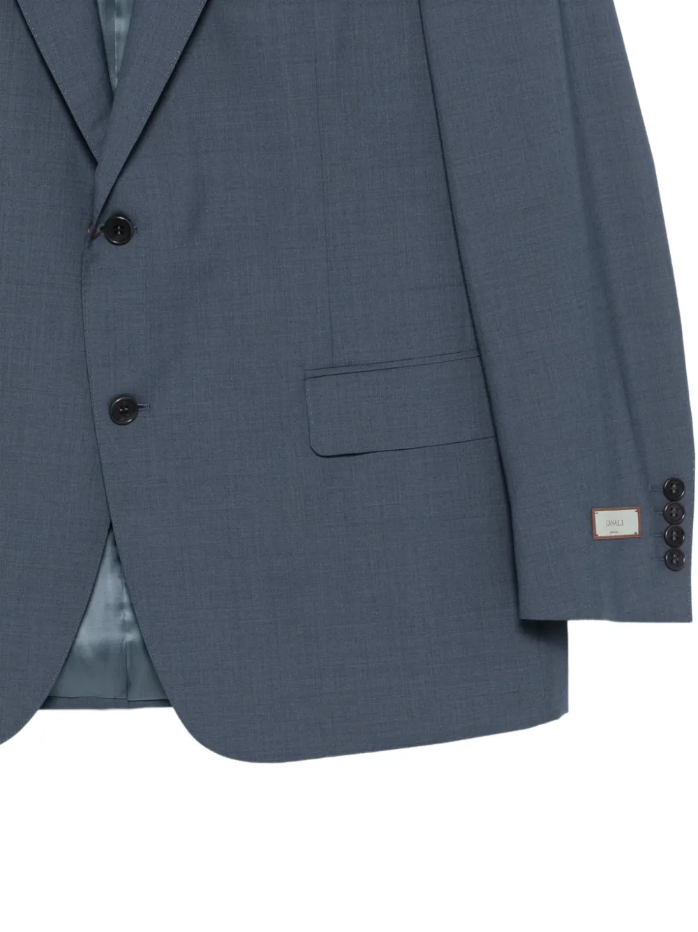 Canali single-breasted wool suit Blauw