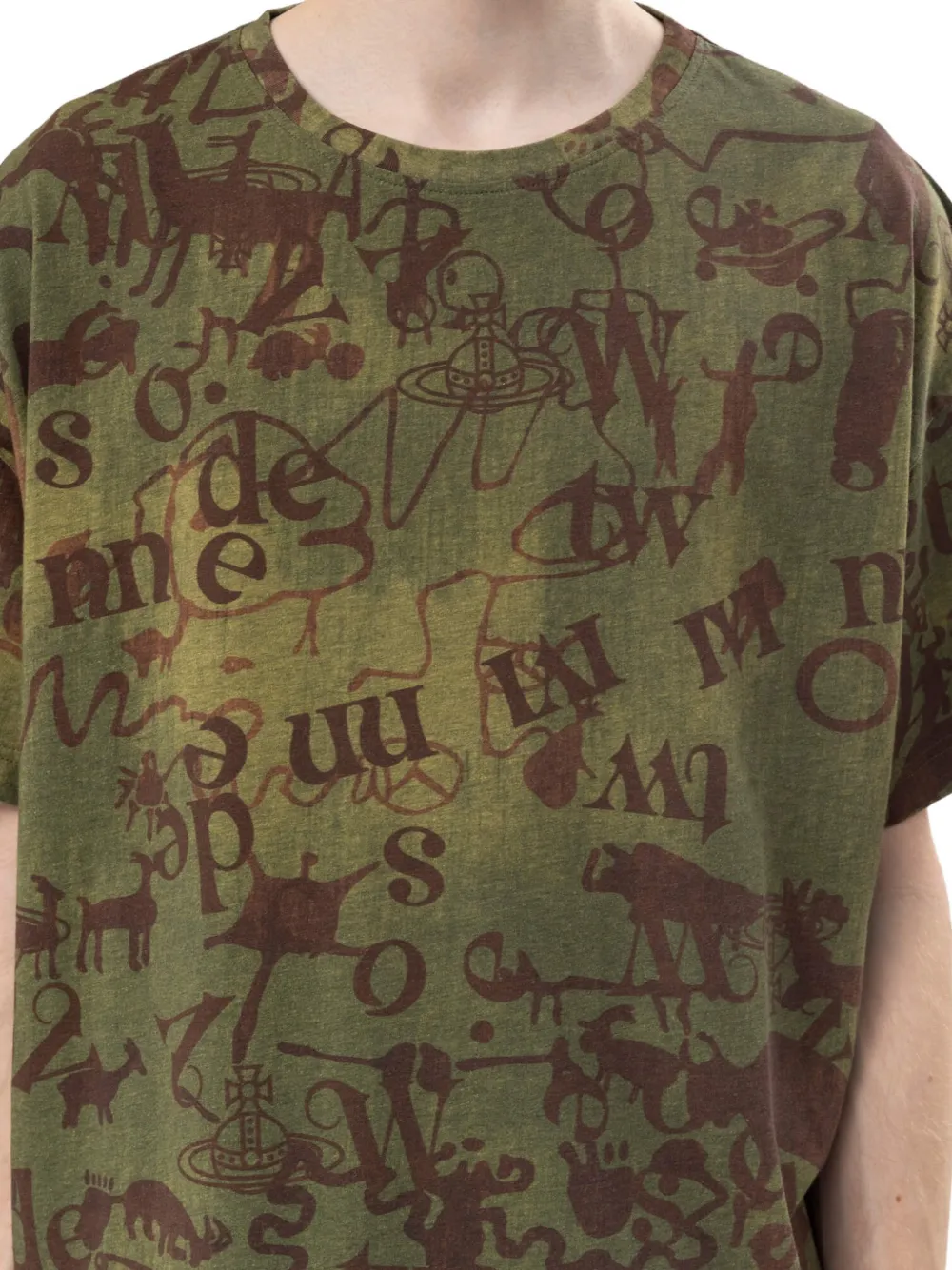Vivienne Westwood oversized graphic-print T-shirt Groen