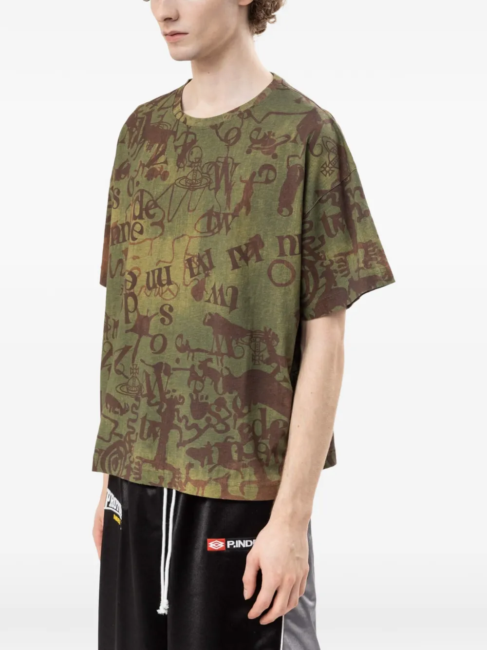 Vivienne Westwood oversized graphic-print T-shirt Groen