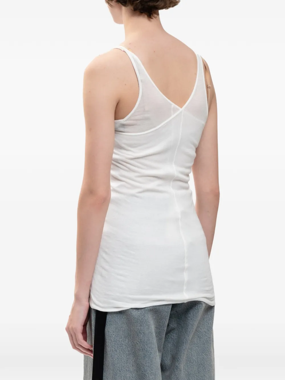 Rick Owens DRKSHDW Double Ziggy Banana tank top Wit