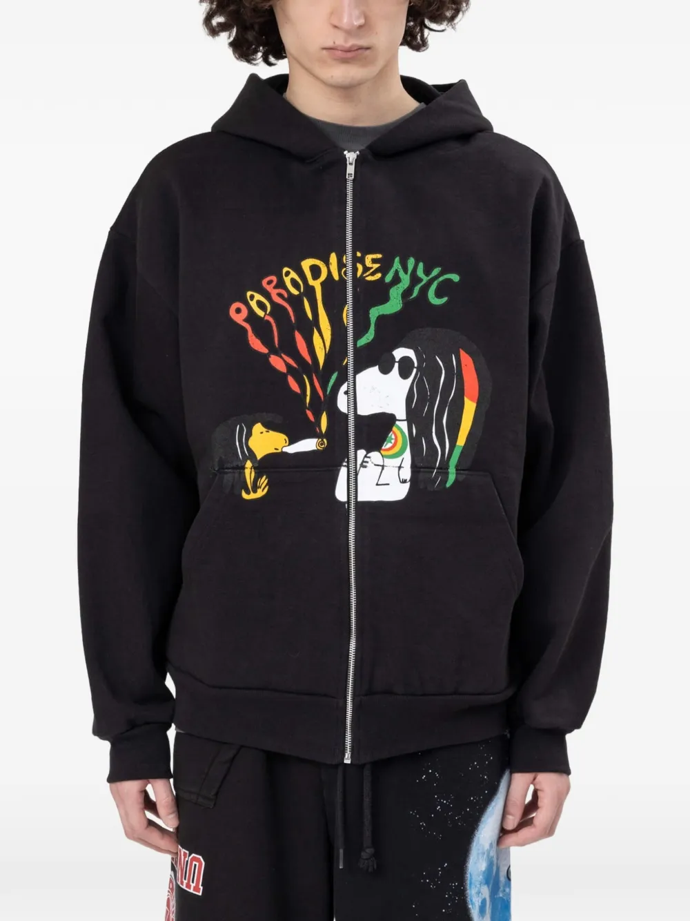 PARADISE NYC Beaglize It zip-up hoodie