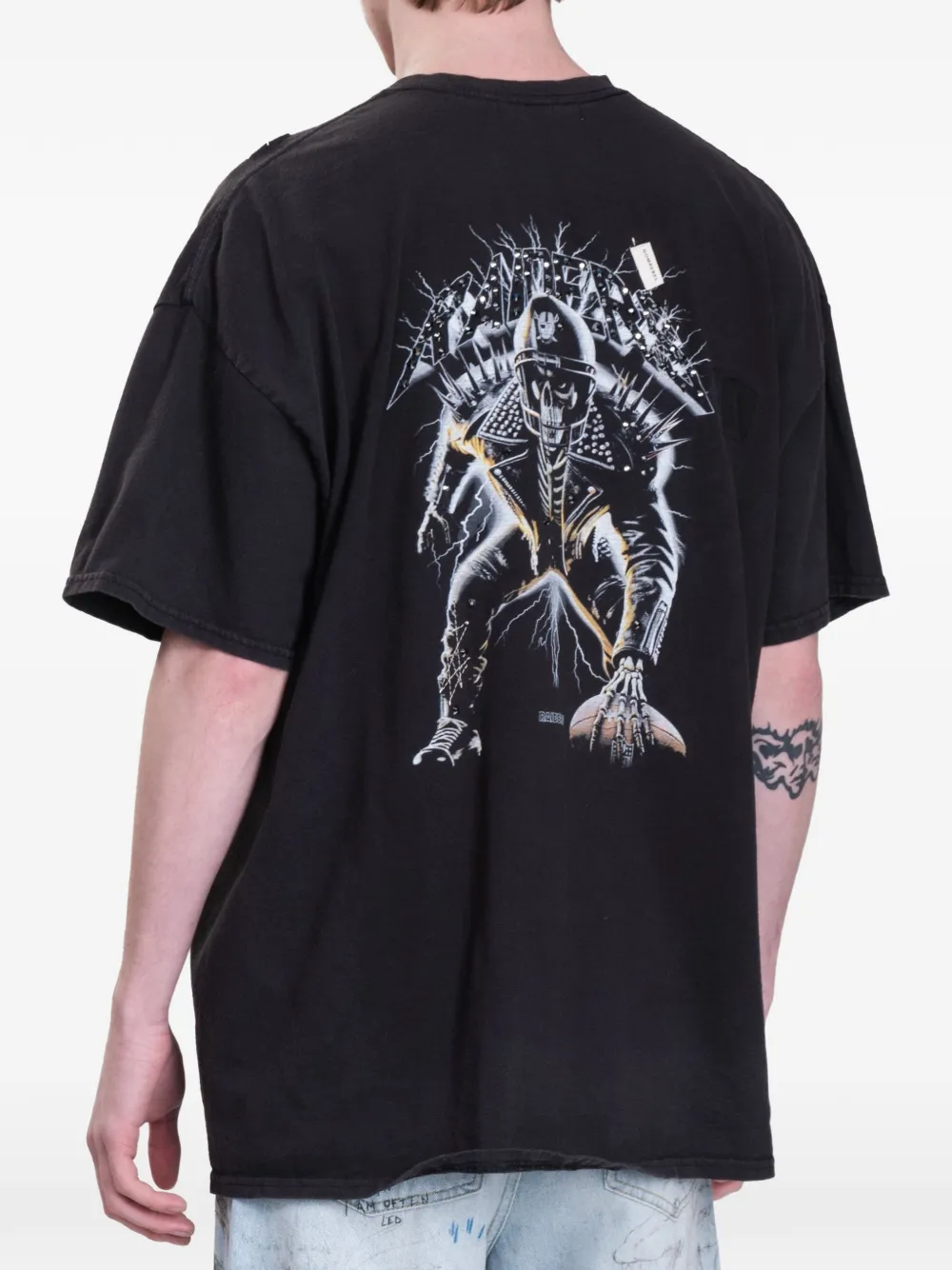 DOMREBEL Raiders T-shirt met grafische print Zwart