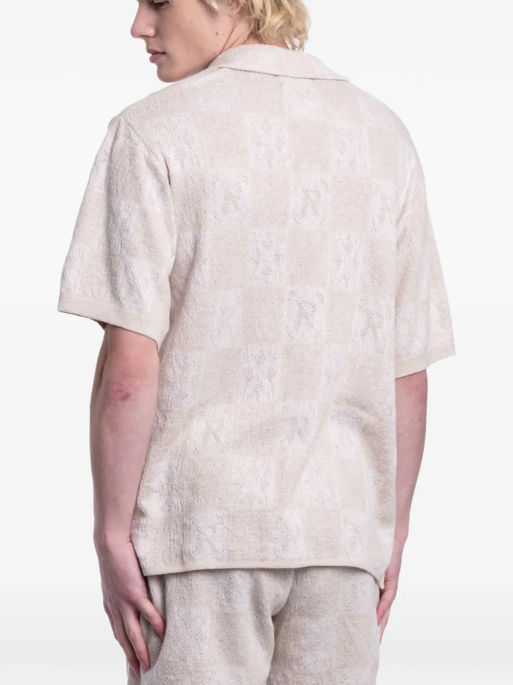 Represent Geruit gehaakt overhemd Beige