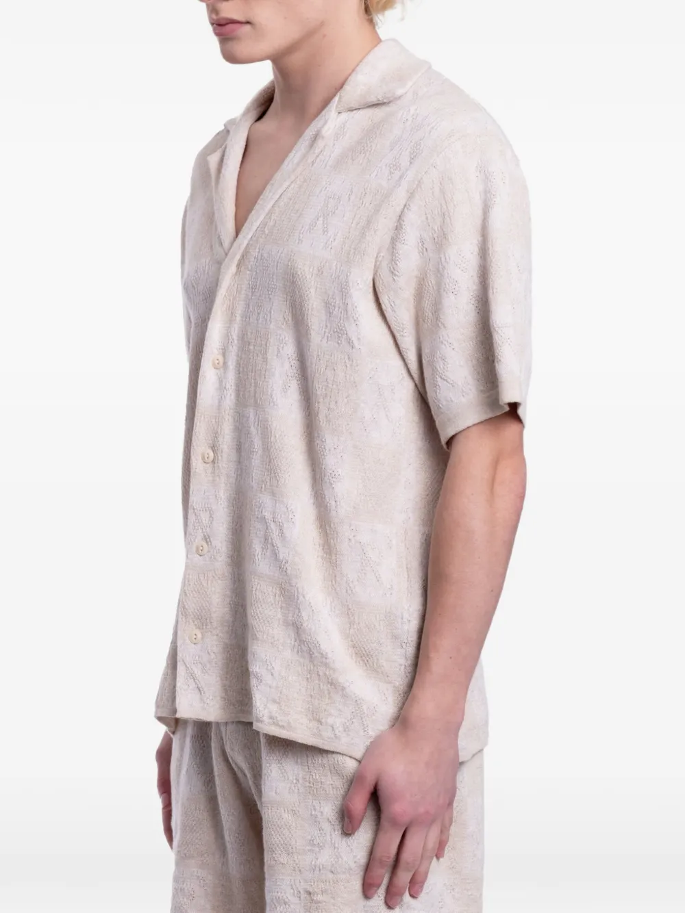 Represent Geruit gehaakt overhemd Beige