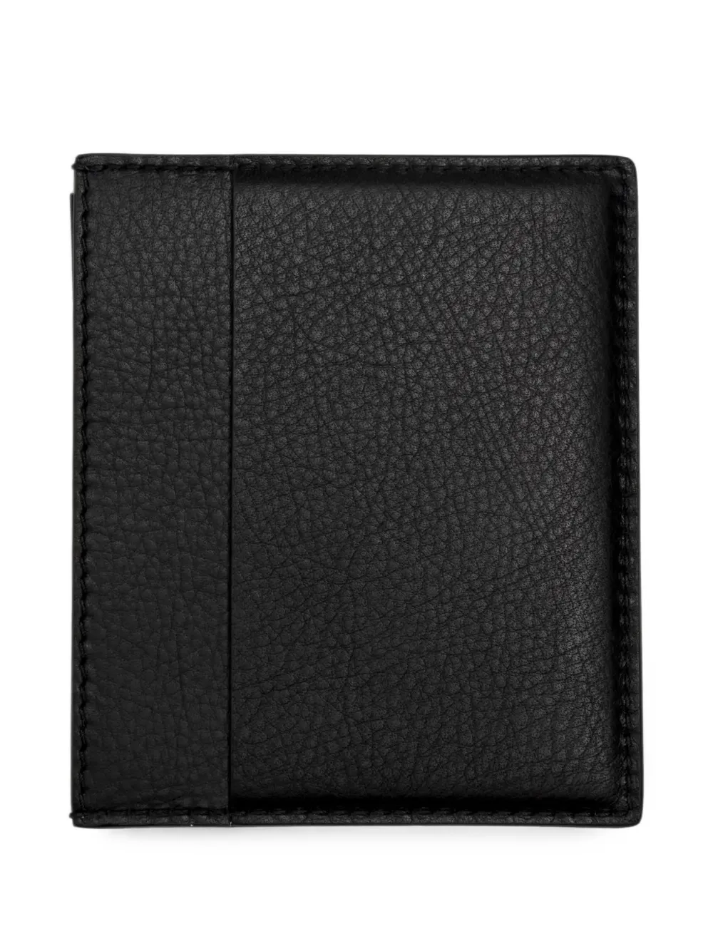Rick Owens chevron-stitched leather card holder Zwart