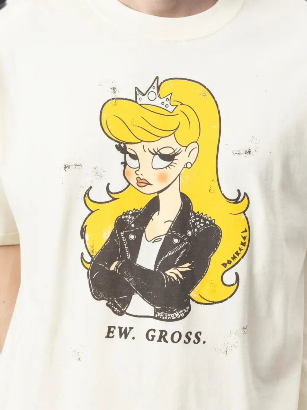 DOMREBEL Eyeroll T-shirt met grafische print Wit