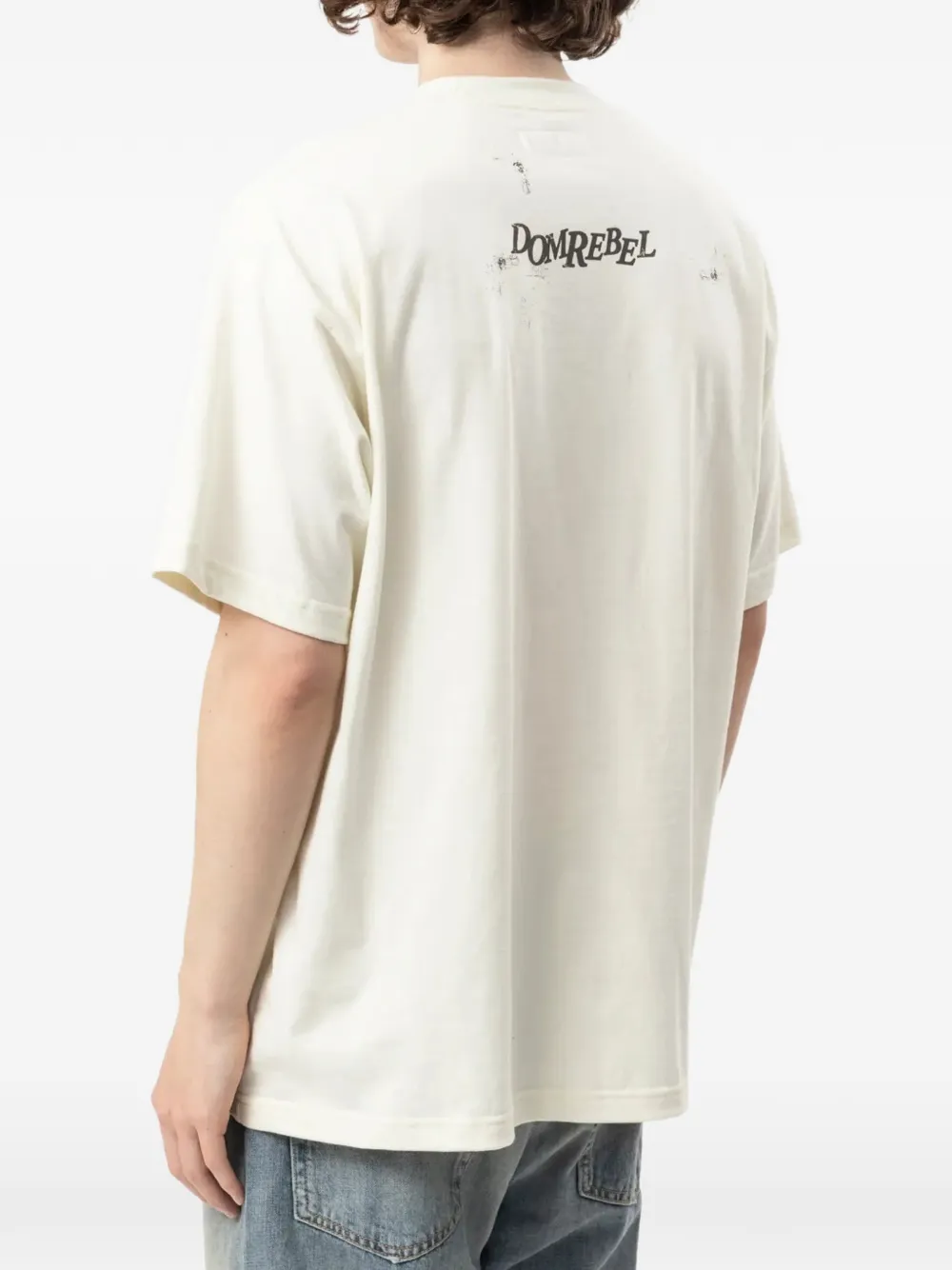 DOMREBEL Eyeroll T-shirt met grafische print Wit
