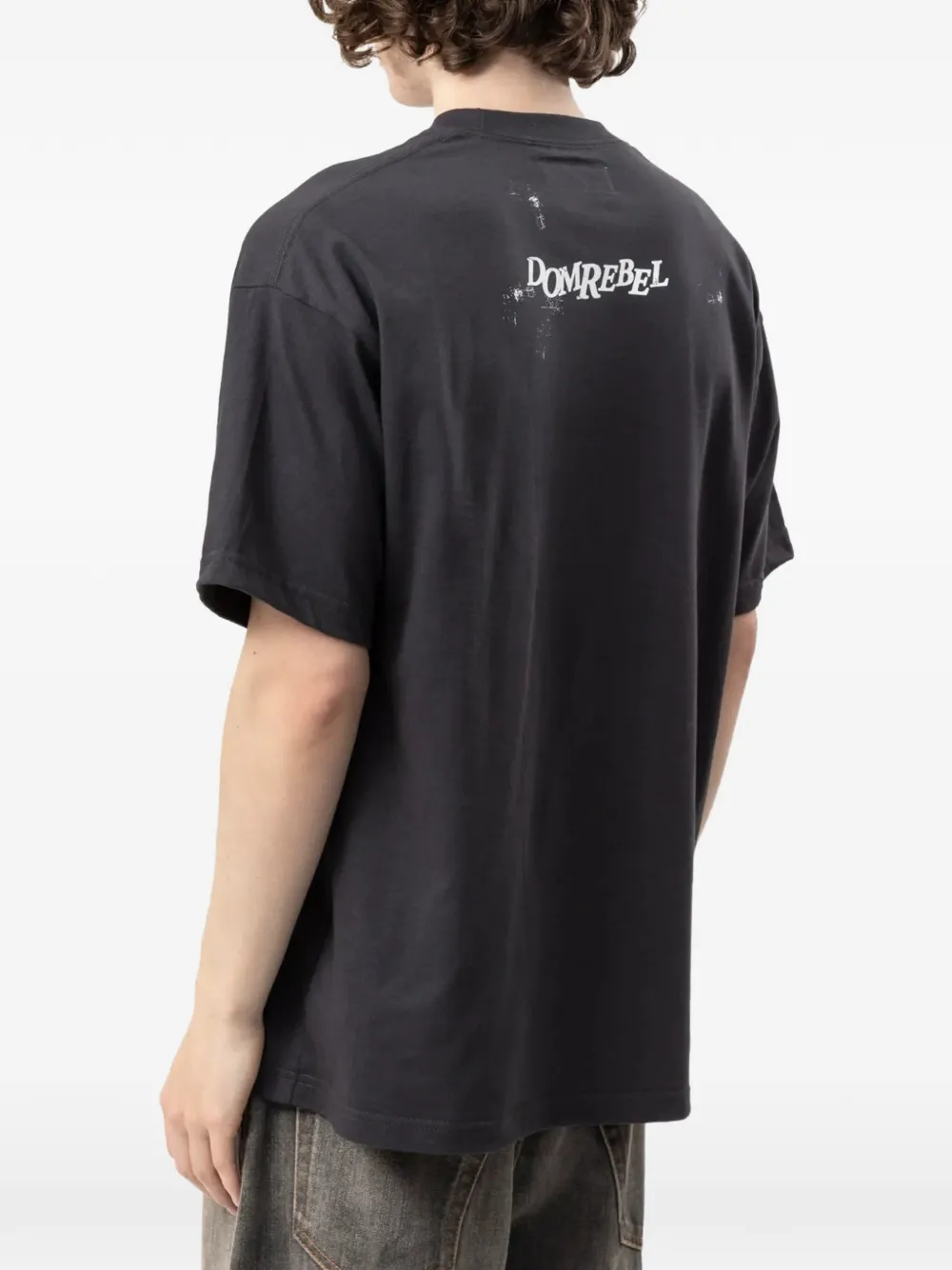 DOMREBEL T-shirt met ZZZ beer-print Zwart