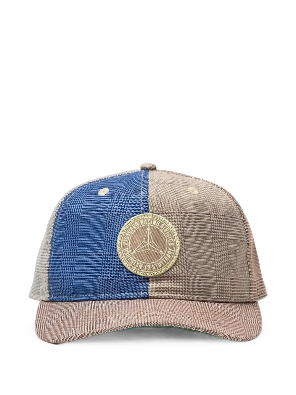 KidSuper x Mercedes-Benz patchwork plaid cap