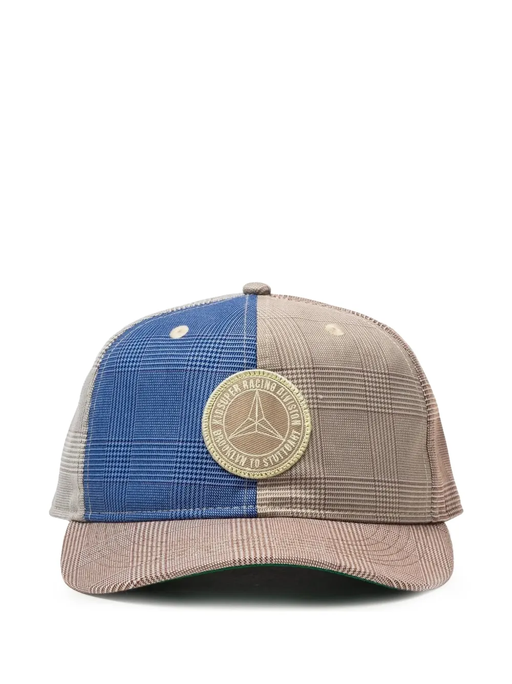 KidSuper x Mercedes-Benz patchwork plaid cap