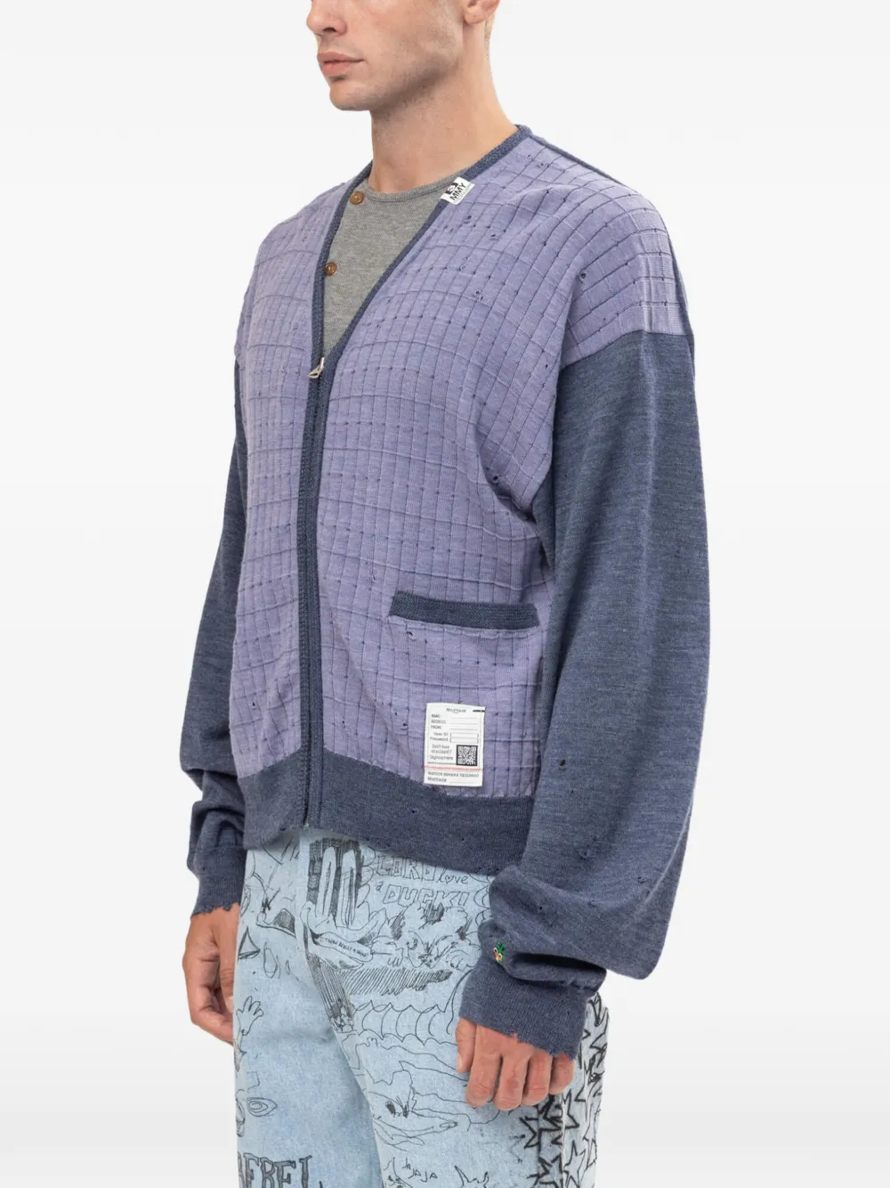 Maison MIHARA YASUHIRO Gerafeld vest Blauw