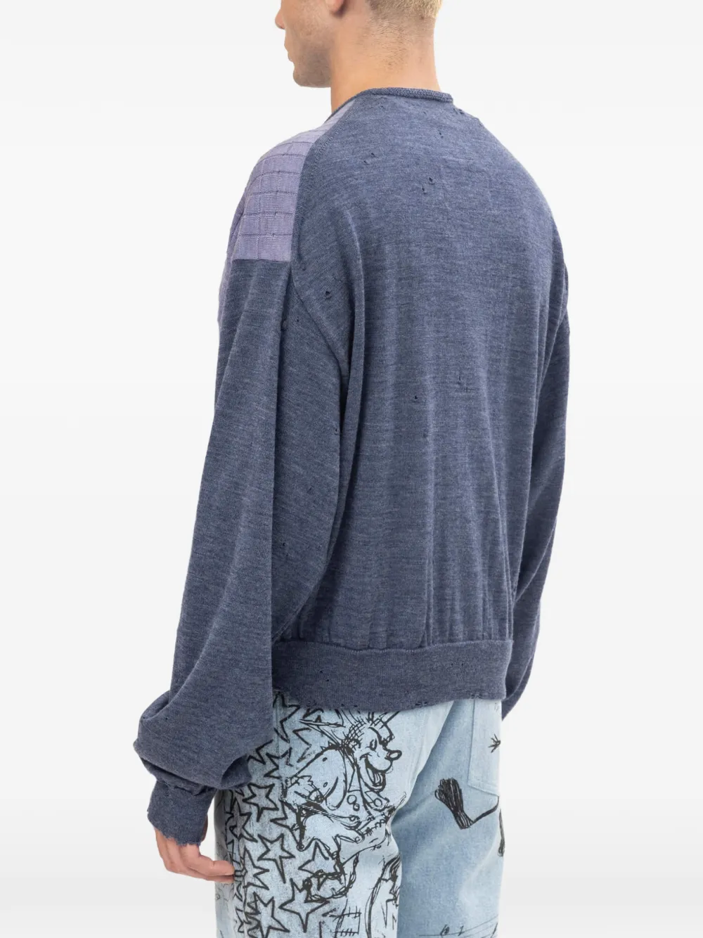 Maison MIHARA YASUHIRO Gerafeld vest Blauw